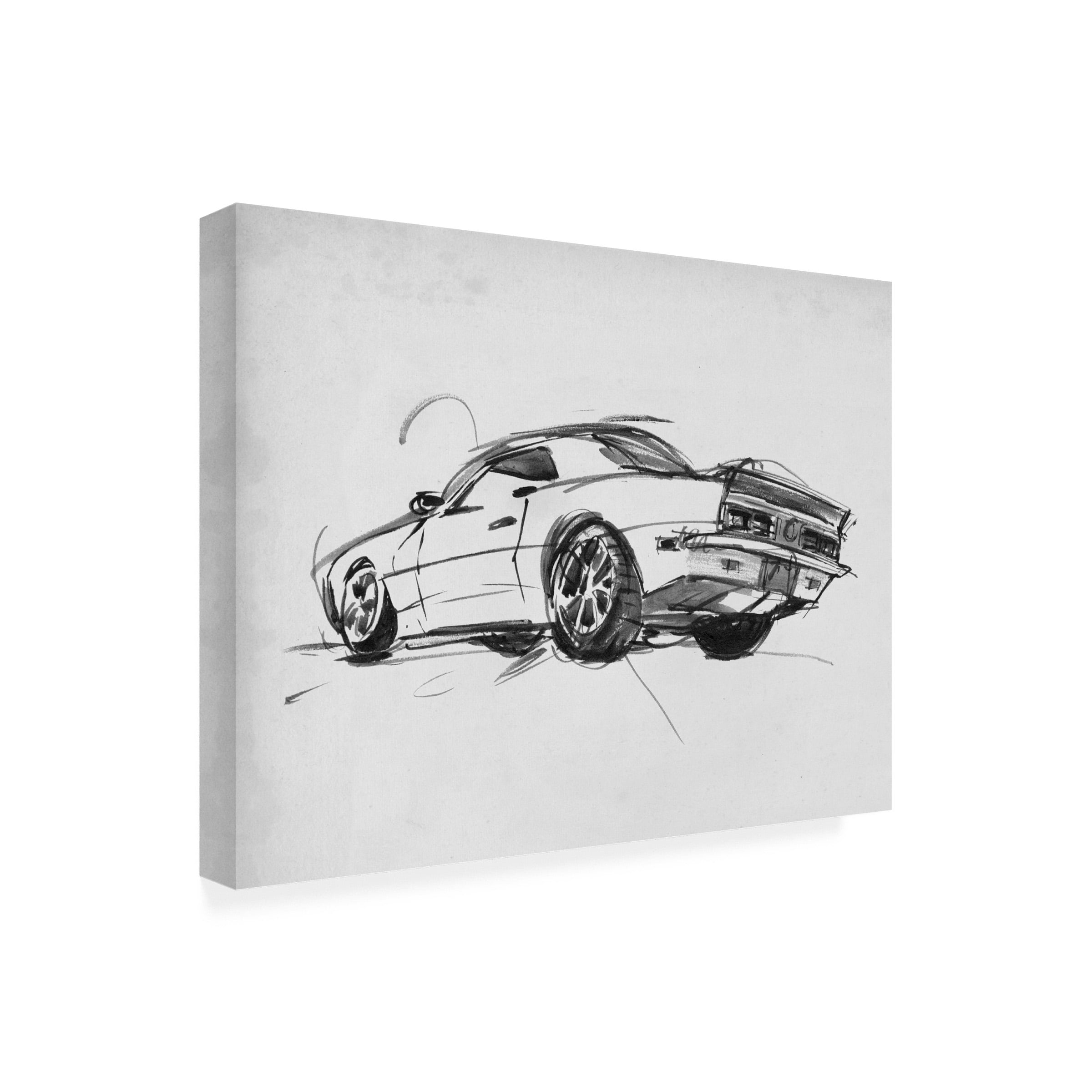 Annie Warren 'Classic Car Sketch II' Canvas Art