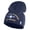Navy, variant on U.S. Airforce Veteran with Roundel Symbol Embroidered 8 Inch Solid Knit Short Beanie Made in USA - Royal Blue OSFM