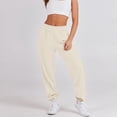 thumbnail image 4 of Women's Sports Pants Loose Casual High Waisted Exercise Straps Bottom Jogging Pants, 4 of 4