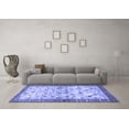 thumbnail image 3 of Ahgly Company Machine Washable Indoor Square Persian Blue Traditional Area Rugs, 7' Square, 3 of 4