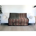 thumbnail image 6 of American Flag Distressed Woven Tapestry Cotton Blend Fringed Throw Blanket, 50"x60", 6 of 6