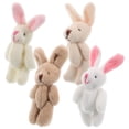 thumbnail image 4 of 4 Uds Mini conejito de peluche lindo Animal relleno muñeco de conejo con cordón corto Mini colgantes de conejo de peluche pequeños dijes de conejo de peluche, 4 of 6