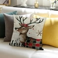 thumbnail image 3 of SHANXI Christmas Buffalo Plaids Throw Pillow Cases for Christmas Sofa Couch 12x12in, 3 of 5