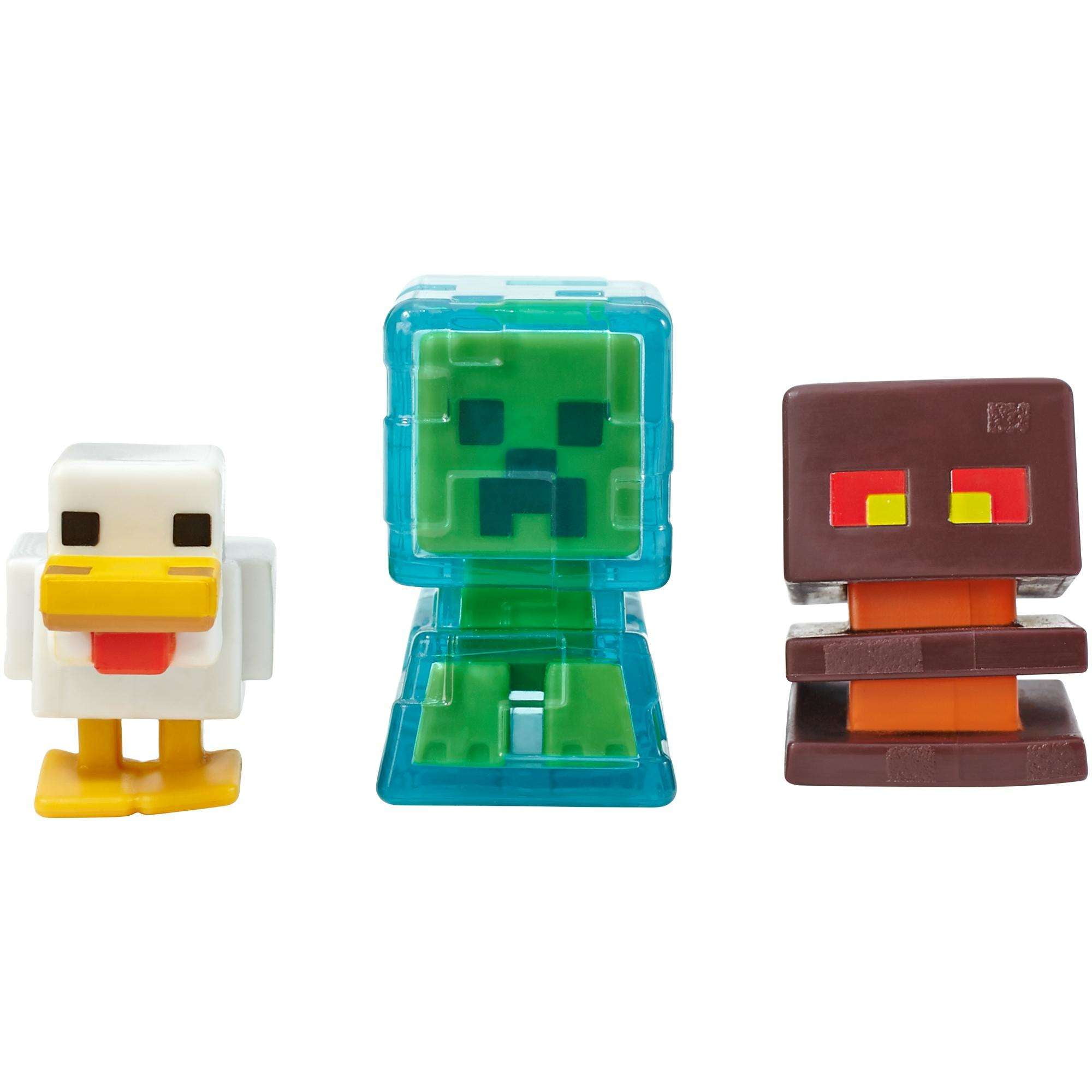 Minecraft Mini Figure 3pk Chicken Electrified Creeper Magma Cube Walmart Com Walmart Com