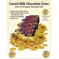 thumbnail image 2 of Carmit Milk Chocolate Gelt Coins, Kosher Cholov Yisroel, Gluten-Free, Made in Israel, 144 Mesh Bags with 3 Coins Each, Bulk Hanukkah Party Pack, 2 of 7