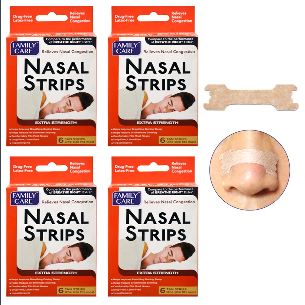 24 PC Extra Strength Nasal Strips Breathe Better Reduce Stop Snoring