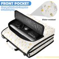 thumbnail image 6 of Zipper Binder with Shoulder Strap 2 inch 3 Ring Waterproof File Folder Organizer Bag 500 Sheet Tiny Yellow Flowers Pattern, 6 of 8