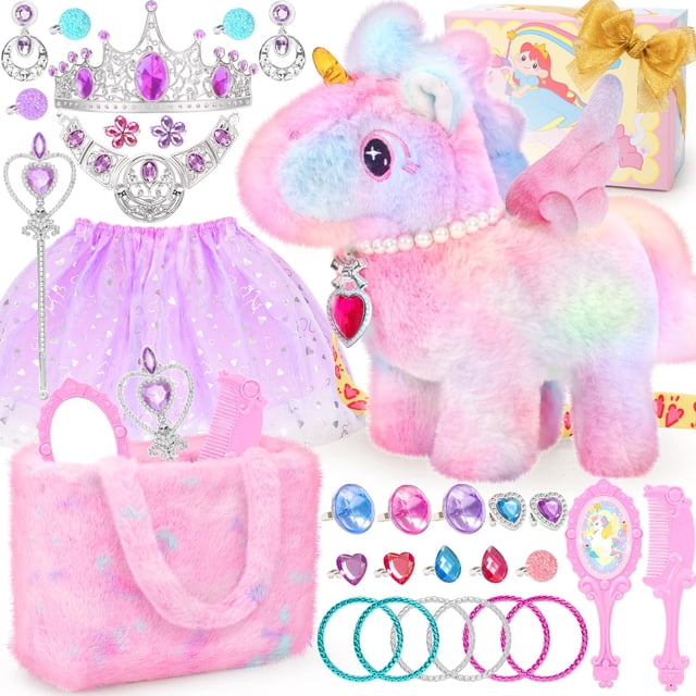 Juguete de Peluche Unicornio Tagitary con Cuerno Luminoso para Niños