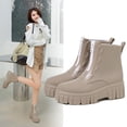 thumbnail image 1 of Botas de lluvia de fondo grueso de moda para mujer, botas de lluvia de fondo suave antideslizantes con tubo medio impermeables, 1 of 6