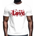 thumbnail image 2 of Camisetas gráficas informales de manga corta con texto de amor de San Valentín para hombre, 2 of 8