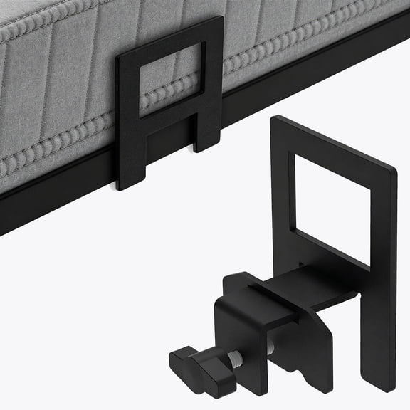 DFGDFG Adjustable Non Slip Alloy Steel Mattress Retainer Bar for Metal Bed Frame Box Spring, Black, 6 Pack