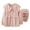 Pink, variant on Lovskoo Fuzzy Fleece Lounge Sets for Women Casual Winter Long Sleeve Nightwear Turndown Collar Pajamas Homewear Sets Pink