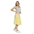 thumbnail image 4 of Women's Mint and Yellow Doodle Lemon Leaves A-line Printed Skirt Casual Wear, XL, Mint Green and Yellow, by Ambesonne, 4 of 6