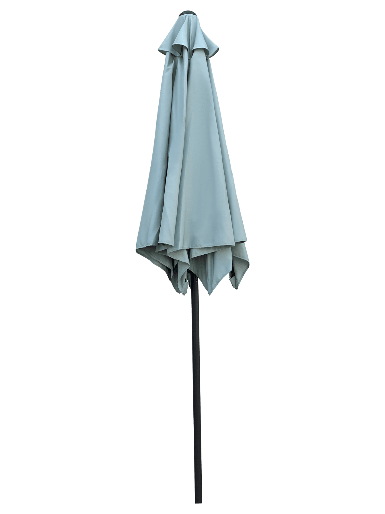 9FT, Patio Hanging Umbrella ,Outdoor Market Umbrella with 1.49'' diameter steel pole and 6 steel ribs ,crank handle,sunshade, for Garden, Lawn, backyard and Deck,Frosty Green