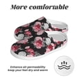thumbnail image 6 of Lsque Rose Flowers Pattern Womens Comfort Cotton on Scuff With Memory Foam and Anti-skid Sole Slipper-46/47, 6 of 7