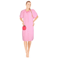 thumbnail image 4 of JEFFRICO House Dresses for Women with Pockets - Lightweight Breathable Short Sleeve Muumuu & Nightgowns - Snap Front Housecoat and Dusters for Women, 4 of 7