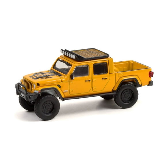 2020 Jeep Gladiator with Off-Road Parts, Yellow - Greenlight 35210/48 - 1/64 scale Diecast Model Toy Car