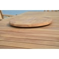 thumbnail image 3 of Large 20" Teak Lazy Susan Turntable with Umbrella Hole, 3 of 4