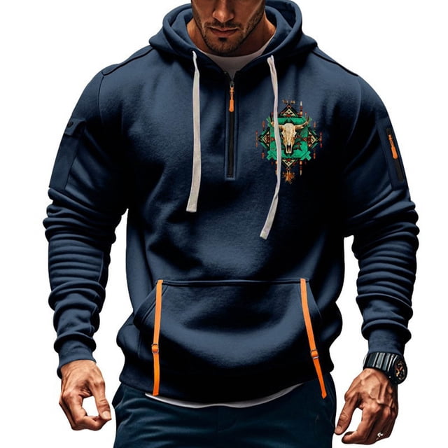 Sudadera con capucha para hombre, jersey estampado, sudadera deportiva de manga larga, blusa para hombre, blusa de poliéster