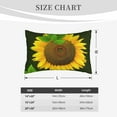 thumbnail image 4 of Lsque Sunflower3 Pattern Pillow Case – Soft & Cozy Throw Pillow Cover, Hypoallergenic Cushion Case for Sleeping Women with Envelope Closure-16"x24", 4 of 6