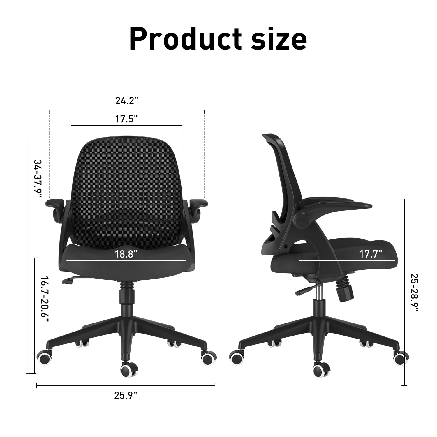 Hbada Home Office Chair Ergonomic Desk Chair with Adjustable