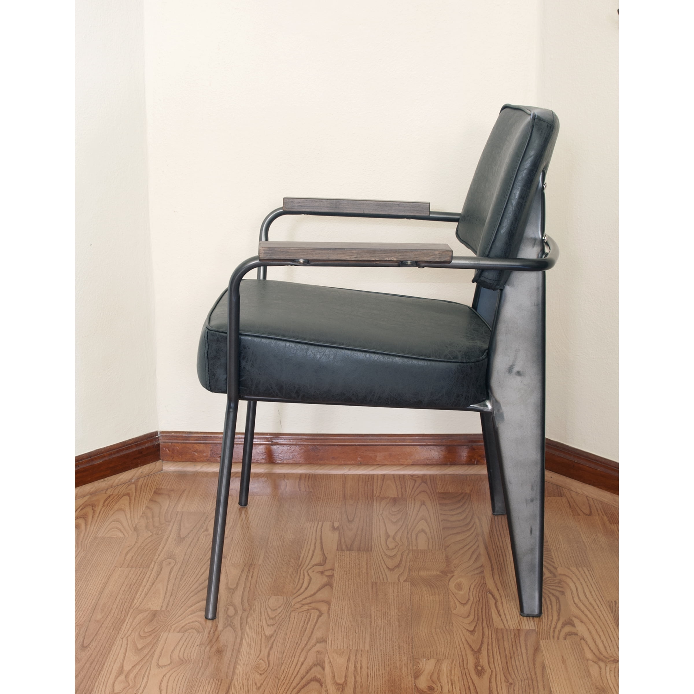 AmeriHome 2 Piece Fauteuil Direction Accent Chair Set - Black