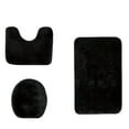 thumbnail image 4 of Xiao Hua 2 juegos de alfombrillas antideslizantes para inodoro y baño, juego de tres piezas de almohadillas para inodoro, alfombrilla de baño absorbente, limpia y reutilizable para ducha (rosa)., 4 of 5