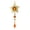 Mocha, variant on Vickerman 6.5" Mocha Jewel Metal Star with Dangle Christmas Ornament