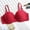 Red, variant on SMihono Womens Bras Sexy Comfortable and Breathable Bra with Small Breasts Gathered and Secondary Breasts Steel Ring Striped Bra Beige XS