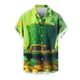 thumbnail image 2 of Blusa y camisa de manga corta con cuello vuelto para hombre, blusa informal de moda con cuello vuelto, blusa estampada de manga corta con botones, blusa de poliéster para hombre, 2 of 4
