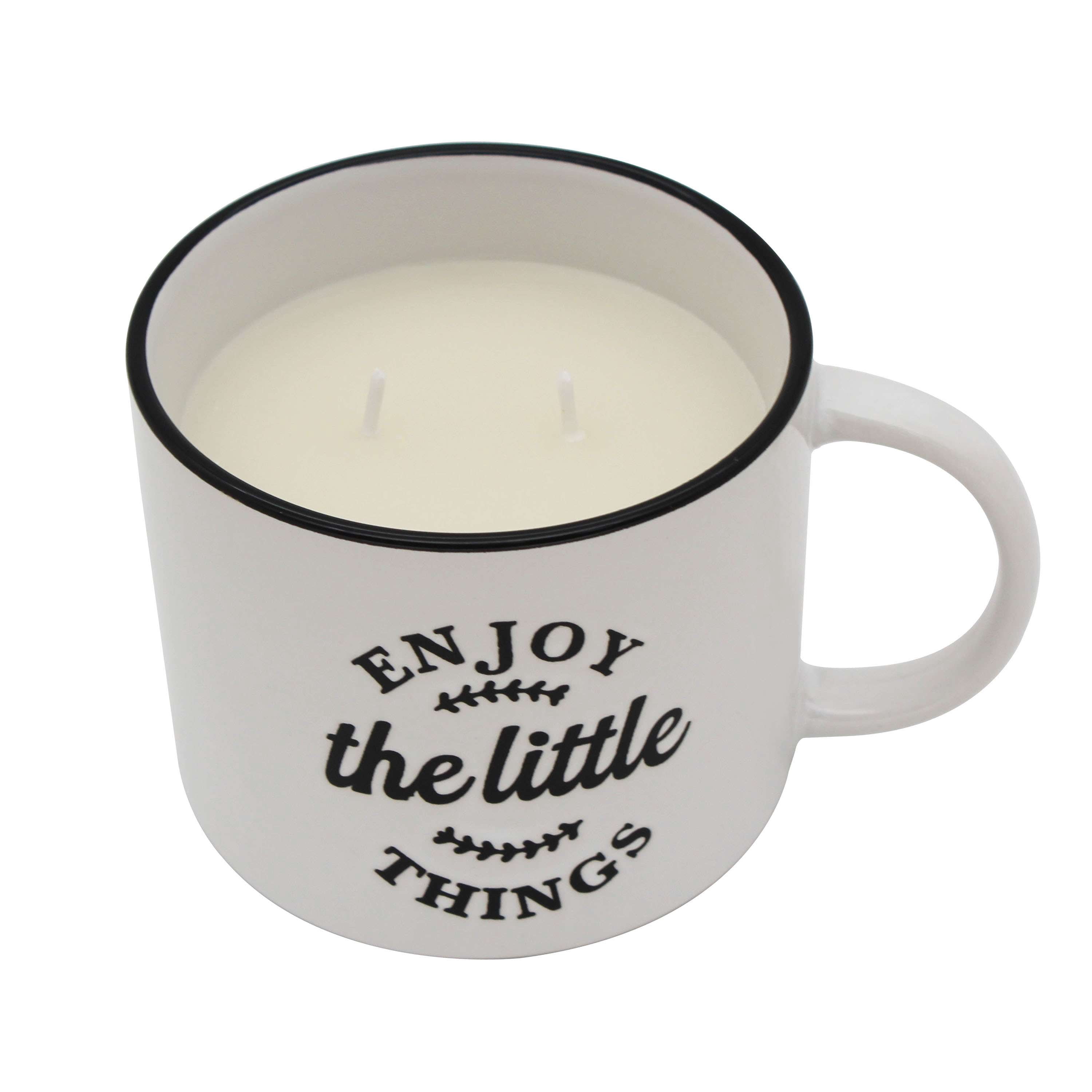 Mainstays 2-Wick 13-ounce Reusable Little Things Holiday Coffee Mug Scented Candle, Hazelnut Cream