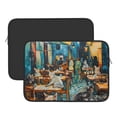 thumbnail image 2 of Pofeuu Whimsical Cats Night Cafe Print Laptop Carrying Case,13-15-Inch Laptop and Tablet, Sleek Design, Durable and Water-Repellent Fabric, Business Casual or School-15 inch, 2 of 8