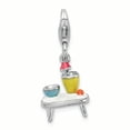 thumbnail image 1 of Pendentif Breloque en Argent Sterling 925 Bols de Table Collier Nourriture Boisson, 1 of 5