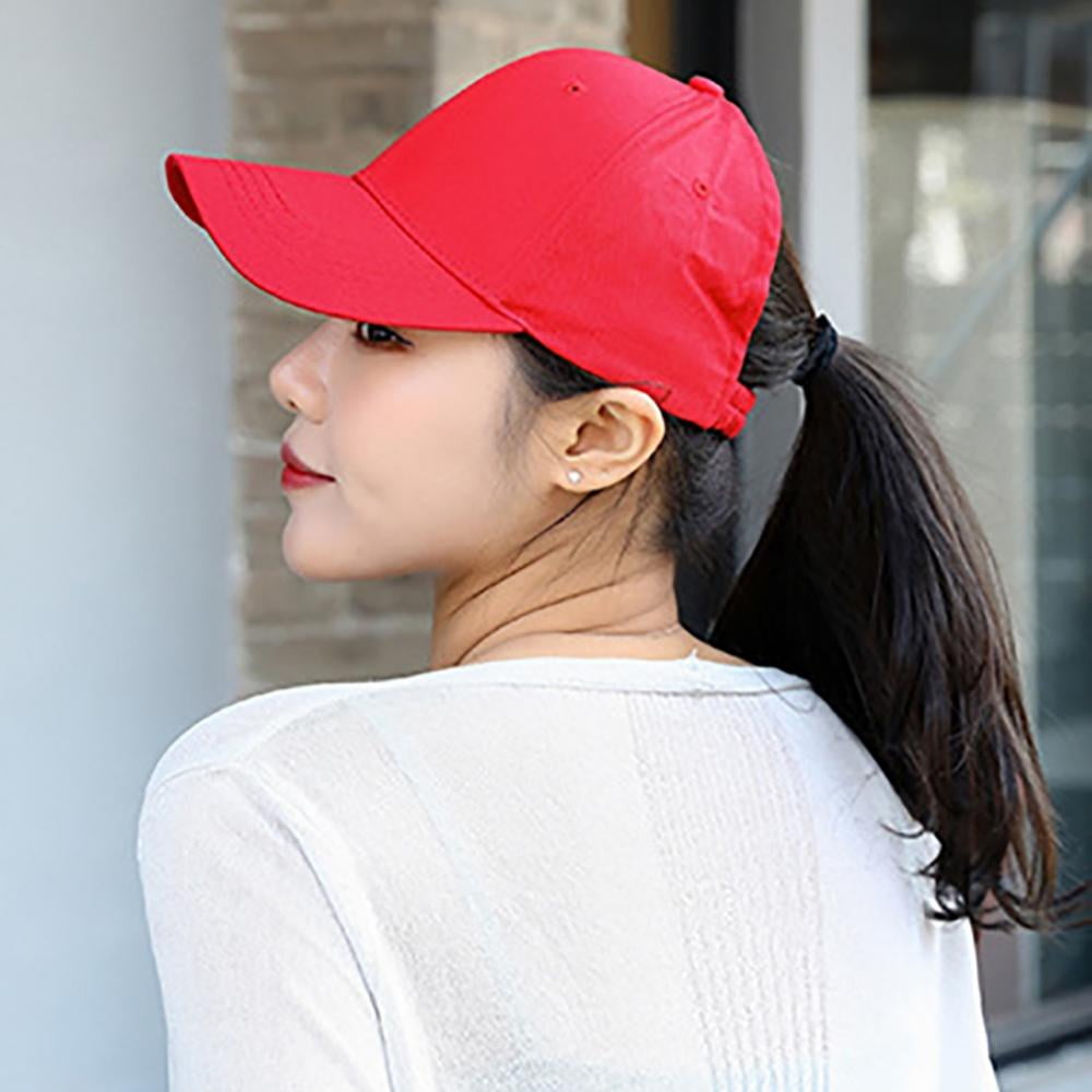 Ponytail All Cotton Baseball Cap Comfy 