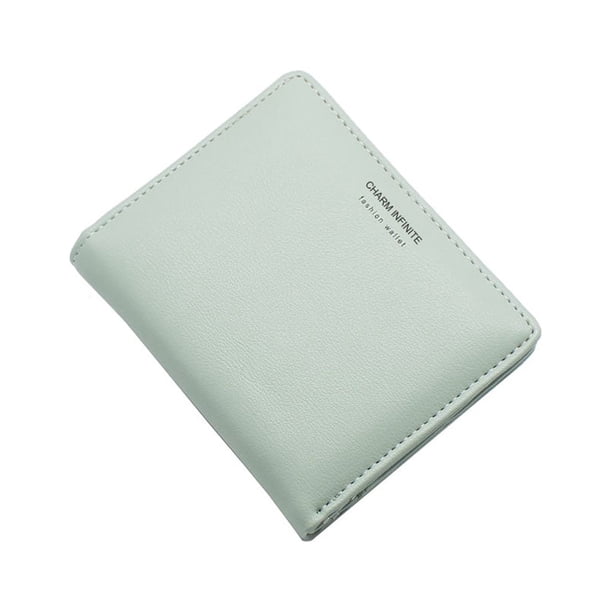 Cartera corta Minnieouse para mujer, almacenamiento de fotos, monedas, tarjetero de viaje, Verde claro