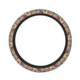 thumbnail image 1 of JUNZAN Funny Dogs Family Pattern Elastic Stretch Steering Wheel Cover Breathable,Anti-Slip,Fit Suvs,Vans,Sedans, Cars,Trucks,Universal Fit, 1 of 6