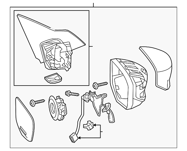Genuine Honda 76205-T2G-A31ZH Mirror Housing Set