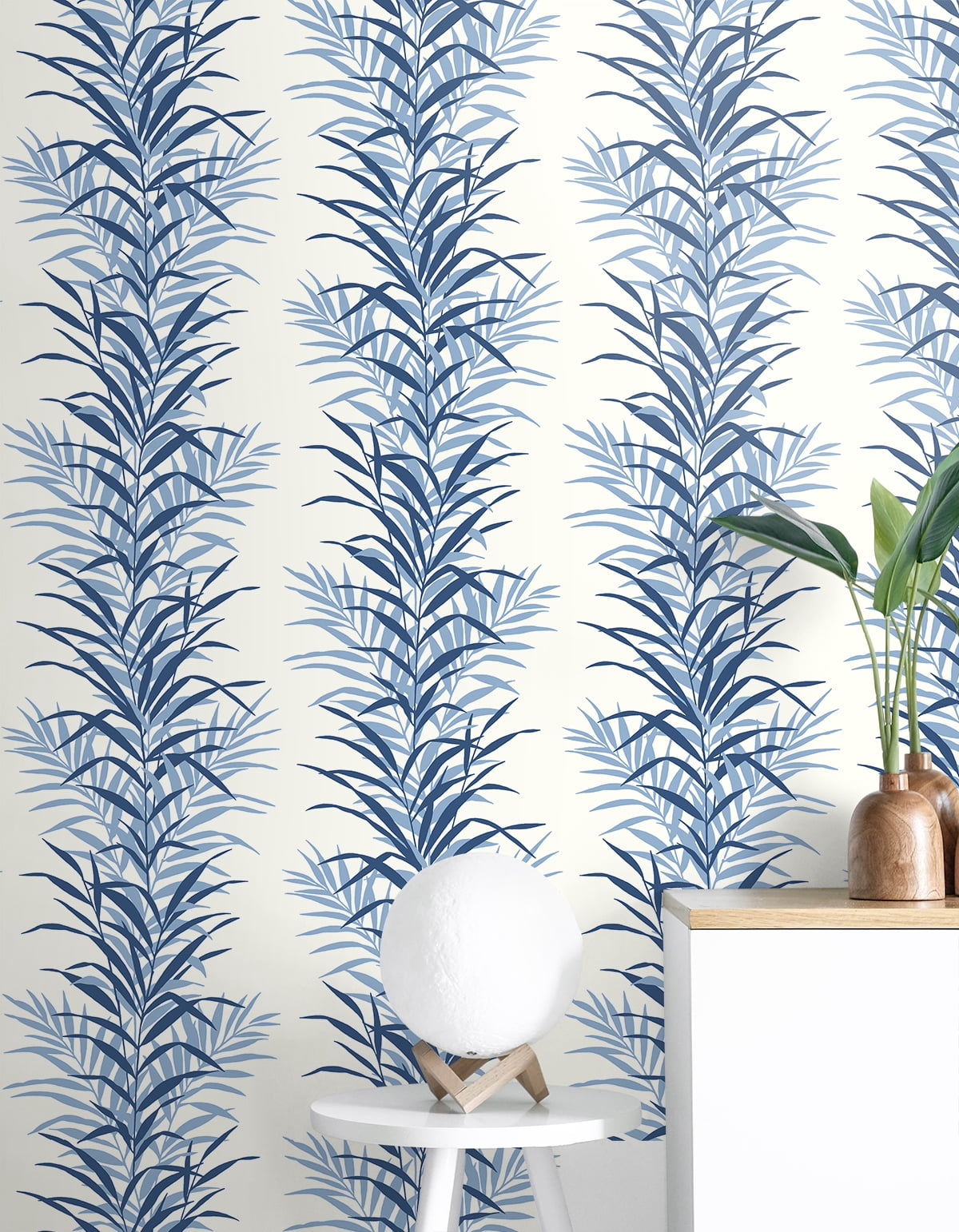 NextWall Leaf Stripe Peel and Stick Wallpaper