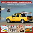 thumbnail image 4 of Ladcaser Truck Ladder Rack Universal Extendable Pick-Up Bed Cargo Rack 800 lbs Capacity, Silver, 4 of 5