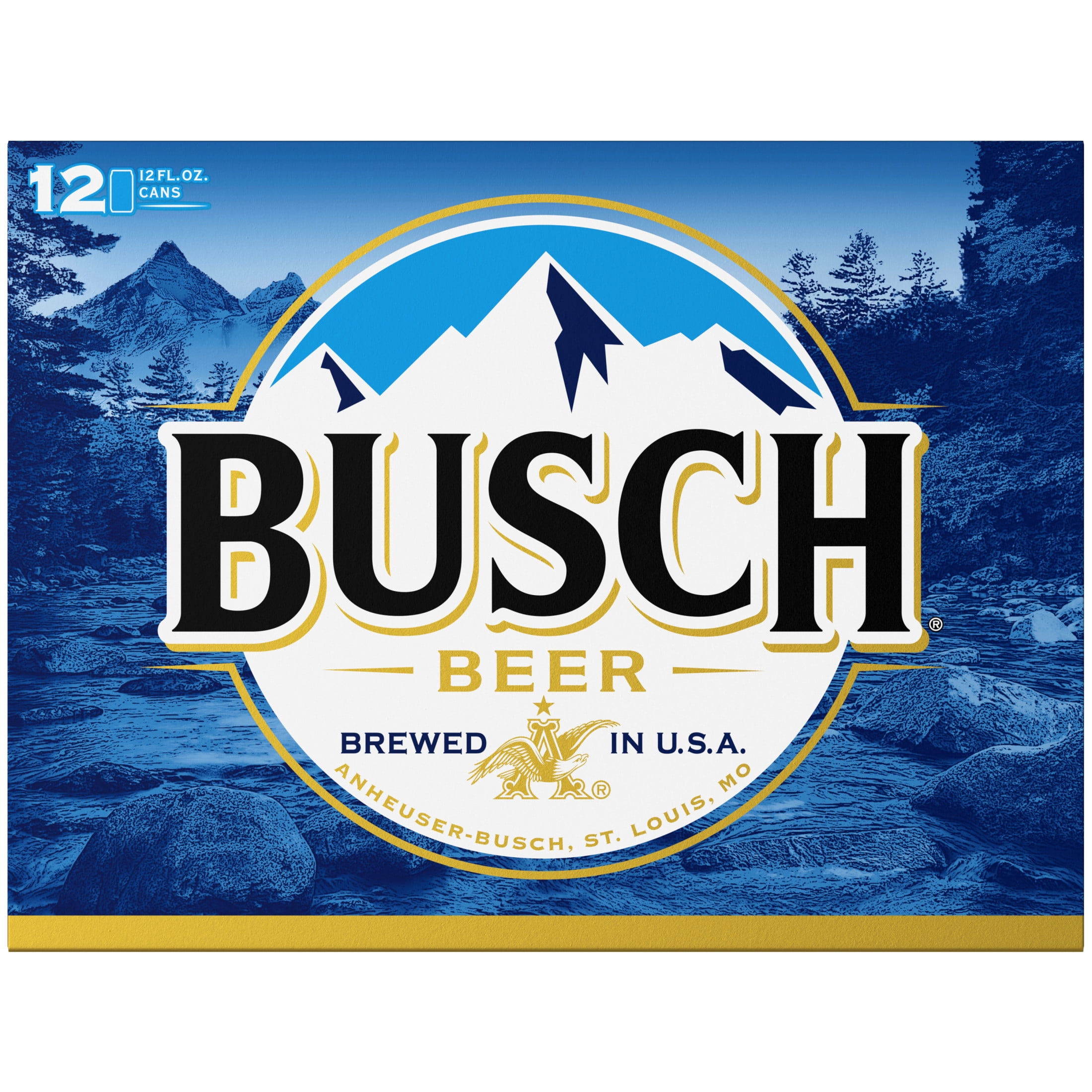 Busch American Lager Beer 12 pack 12 fl oz Aluminum Cans 4.3% ABV