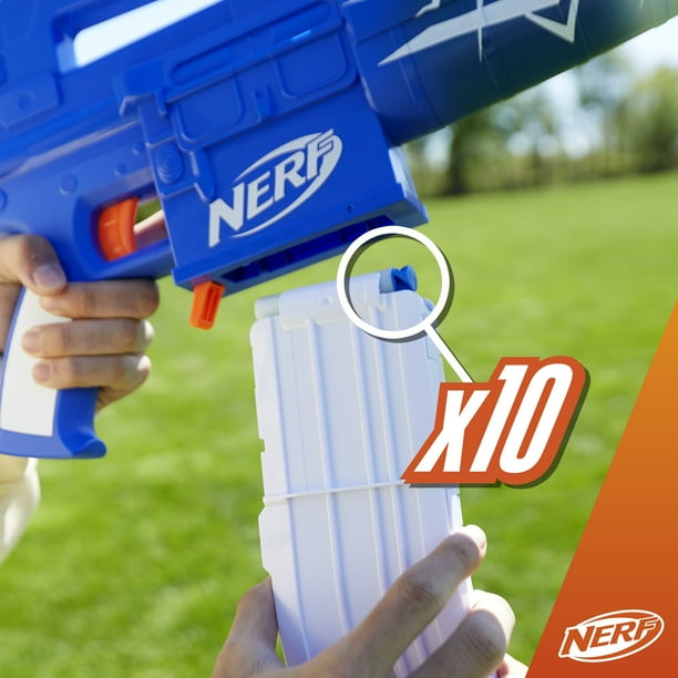 ナーフNERF FORTNITE BLUE SHOCK & FLARE セット Nerf Fortnite Blue Shock Motorised Dart Blaster - YouTube