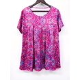 thumbnail image 3 of Nyfairy Women's Short Sleeve Casual Printed Button Blouse Top, 3 of 4