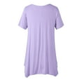 thumbnail image 2 of Gibobby Camiseta de manga corta para mujer Camiseta manga corta longitud media para mujer talla grande Europa y Estados Unidos, mallas color sólido con cuello(Rosa caliente,M), 2 of 3