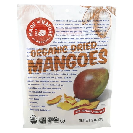 Made in Nature Organic Dried Mangoes, 8 oz (1 Pack)