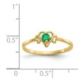 thumbnail image 3 of 14K Yellow Gold Ring Band Themed (05) May Emerald Green, 3 of 5