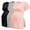 Black + Gray + Pink, variant on Maternity Shirts Side Split Tops Short Sleeve Crew Neck Tops(1 pack )