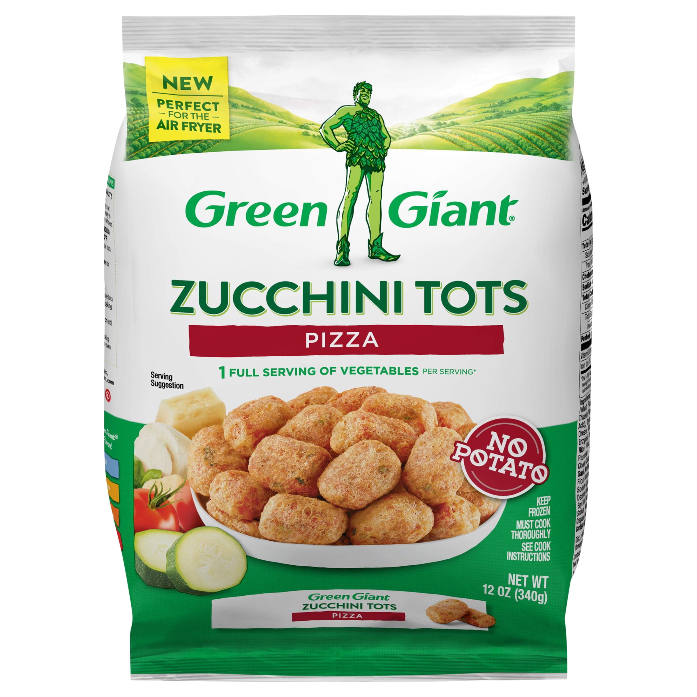 Green Giant Veggie Tots Zucchini Pizza, 12 oz (Frozen)