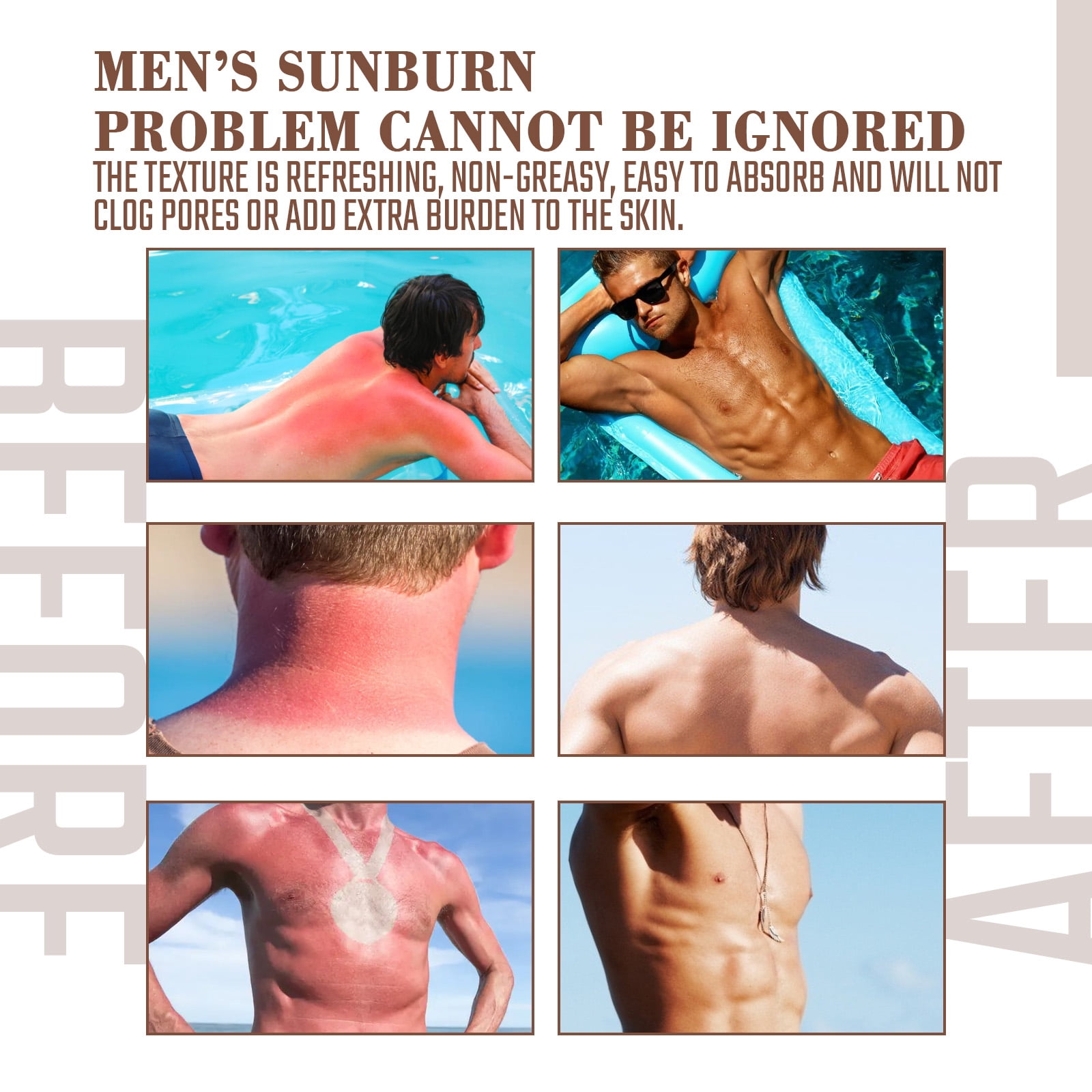 Alvantor Sunscreen Lotion SPF 50, Sweat & Water-Resistant, Outdoor Summer UV Protection for Men, 1.76oz