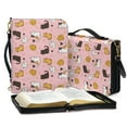 thumbnail image 3 of FOR U DESIGNS Cute Cat Bible Bags for Women Portable Sturdy Bible Protective Carrier Size Medium Stylish PU Leather Bible Bag Waterproof Crossbody Bible Bag for Bible Study Religious, 3 of 7