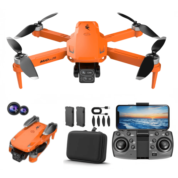 Muivan Drone with 4K HD Dual Camera for Adults,RC Quadcopter with 2 Modular 1800mAh Batteries for 30 Mins Flight, Foldable Drone with Brushless Motor